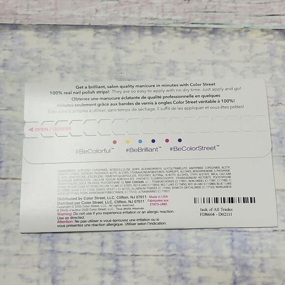 New and sealed Color Street Retired Jack of All Trades - Picture 2 of 3